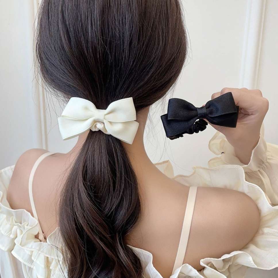 Tie Bar Clip - New Korean Bow Elastic Hair Bands