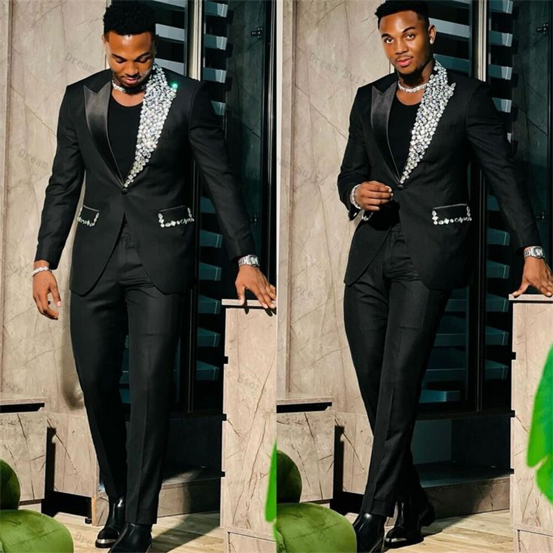 Men Formal Wear Wedding Guest - Crystals Formal Men Suit Set 2