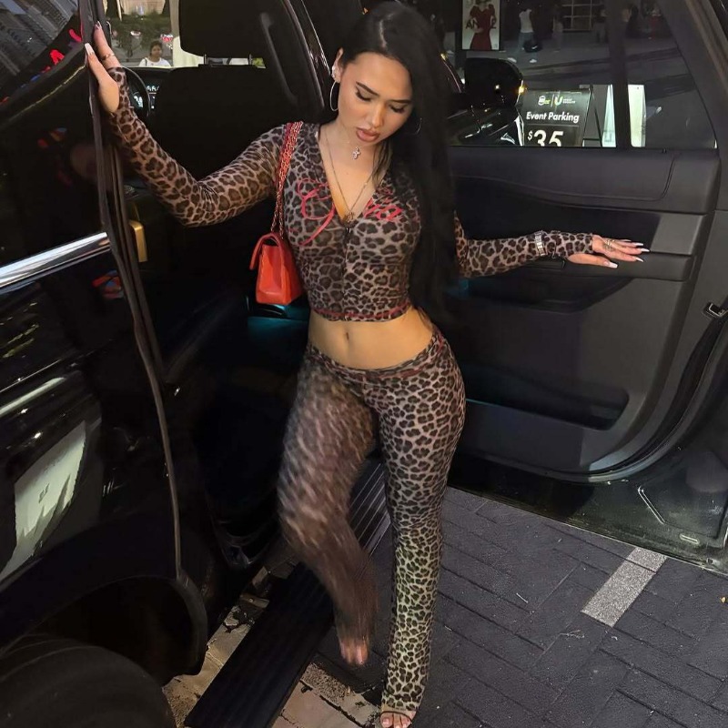 Newest Women Leopard‑Print 2‑P - Y2K Formal Wear Men recension och pris
