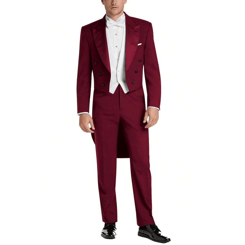 Men's Satin Peak Lapel Suit Se - Men Formal Wear With Blazer recension och pris