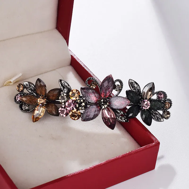 Elegant Rhinestone Glaze Flowe - Tie Bar Clip recension och pris