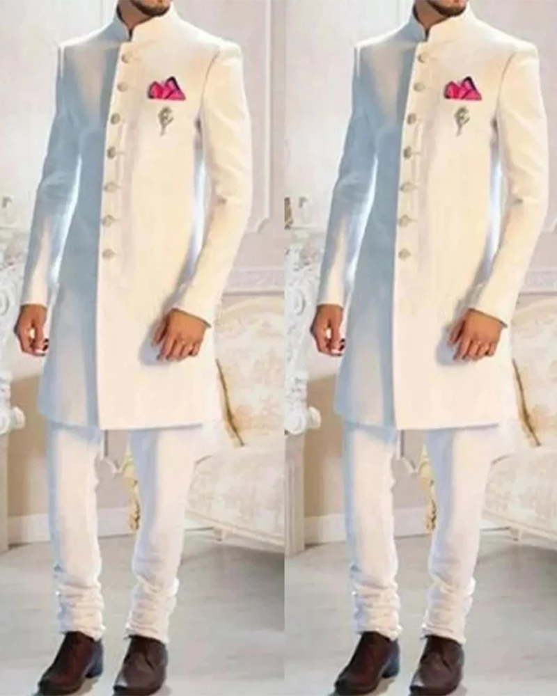 2Pc Fashion Design White Men S - Men Formal Wear Indian recension och pris