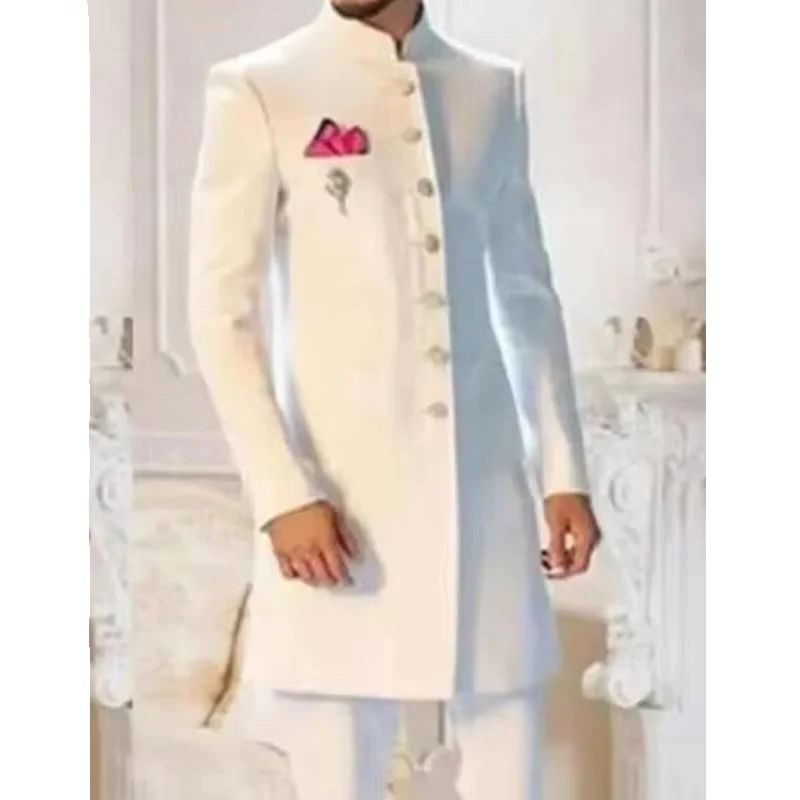 New Classic White Men Suit Lon - Men Formal Wear Indian recension och pris
