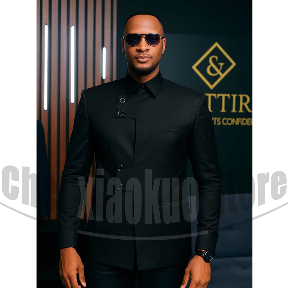 Fashion Mandarin Collar Mens S - Men Formal Wear Modern recension och pris