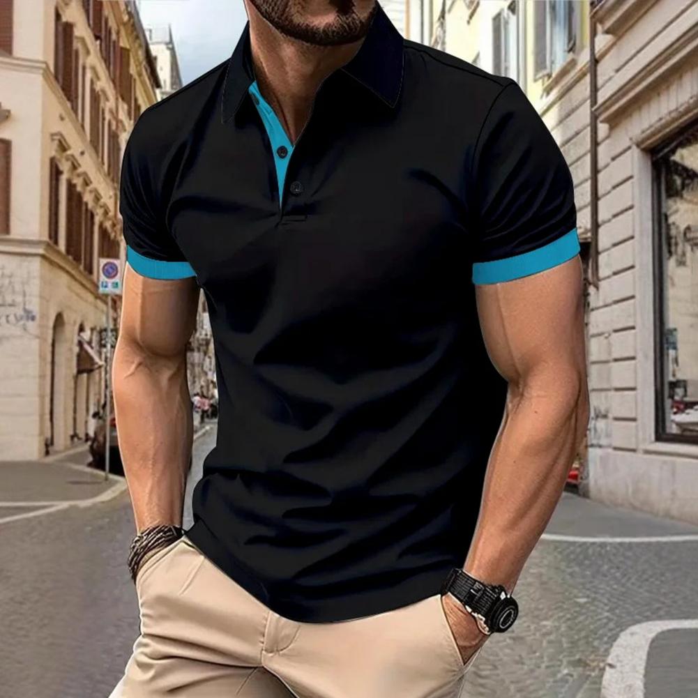 Men Tops Lapel Short Sleeve Ca - Men'S Polo Formal Wear recension och pris