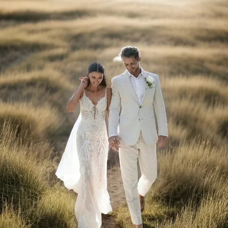 Linen Wedding Tuxedo For Men S - Men Formal Wear Modern recension och pris