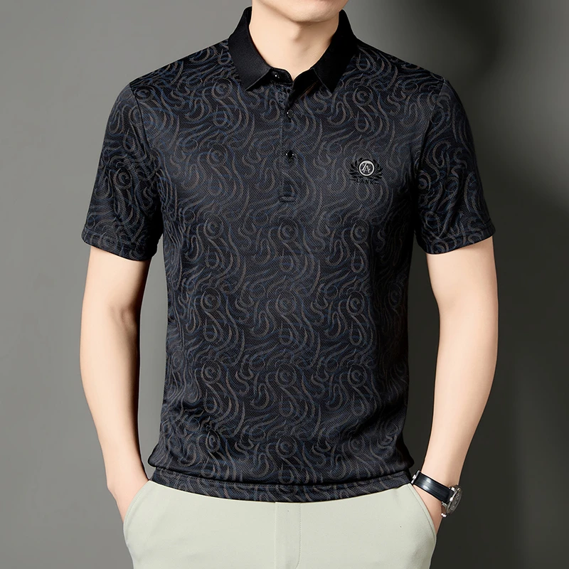 Mens Business Formal Printed P - Men'S Polo Formal Wear recension och pris