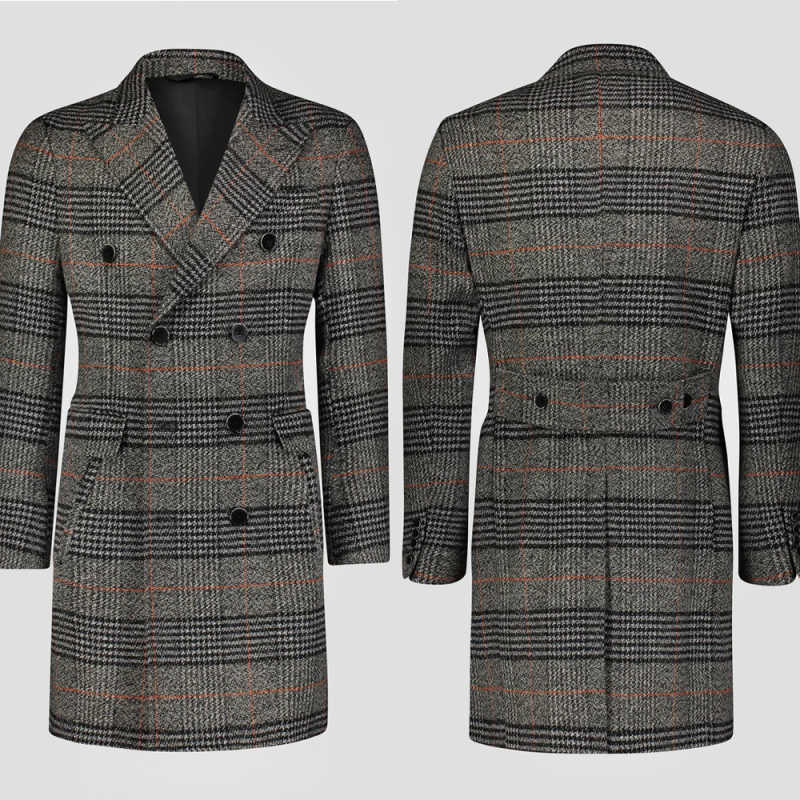 Modern Grid Woolen Blend Men O - Men Formal Wear Modern recension och pris