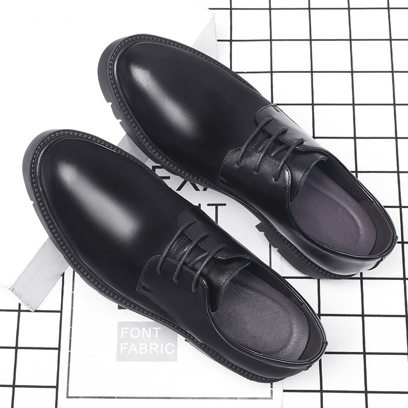 Mens Black Leather Lace Up Dre - Men Formal Wear Office recension och pris